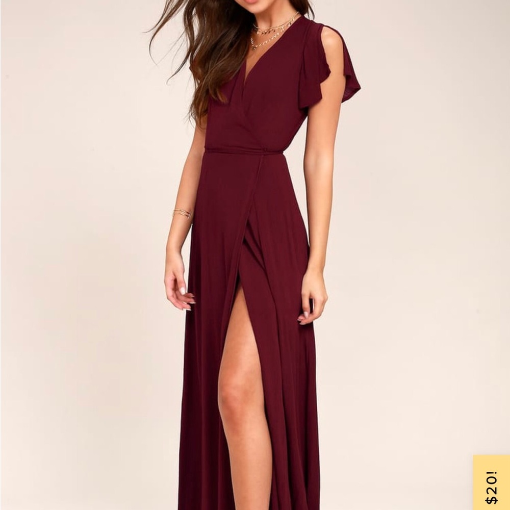 Lulu's Burgundy Maxi Dress
